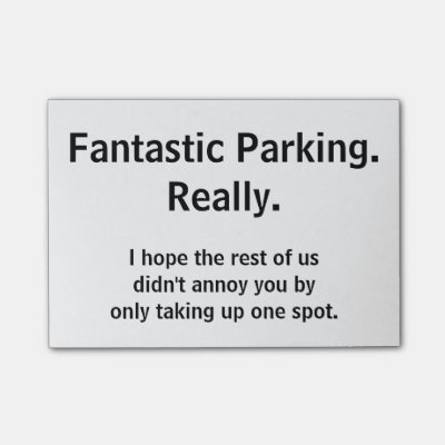 Undesirable parking activity short article-it notes picture relating to Bad Parking Cards Printable named Undesirable parking endeavor article-it notes